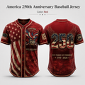 America 250th Anniversary Baseball Jersey | 1776-2026 Patriotic USA Jersey | 4th of July Gift